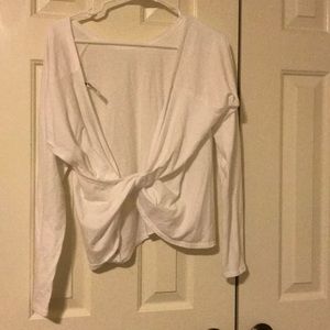 Open back fabletics long sleeve shirt